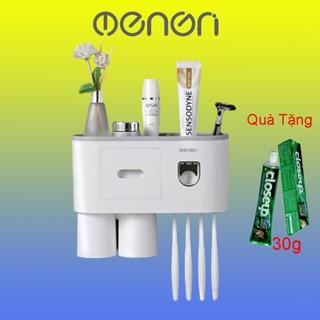 Giá treo bàn chải nhà tắm OENON có nhả kem đánh răng tự động kèm cốc và miếng dán tường - OEKEM