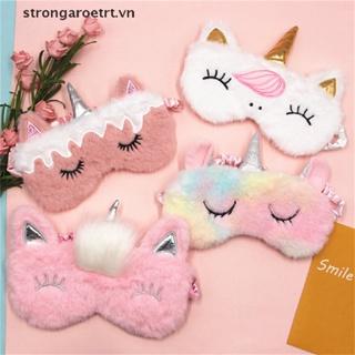 Miếng Bịt Mắt Ngủ Hình Kỳ Lân 3D Bằng Vải Bông Dễ Thương Cho Bé