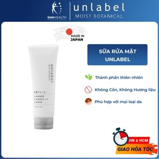 Sữa rửa mặt trắng da UNLABEL Nhật Bản thiên nhiên sạch sâu dưỡng cấp ẩm giảm mụn cho da dầu mụn khô hỗn hợp nhạy cảm nam