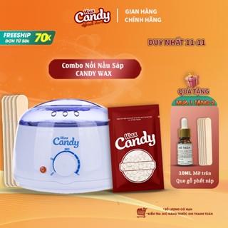 Nồi nấu sáp wax lông tặng kèm Sáp wax lông nóng Hard Wax Beans CandyWax