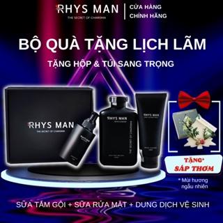 Bộ Quà Tặng Nam - Sữa tắm gội nam 350 ml & Sữa rửa mặt nam 100ml & Dung dịch vệ sinh 100ml RHYS MAN