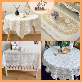 (KHO SỈ) Khăn trải bàn ren hoa cho bàn chữ nhật, bàn tròn, bàn vuông nhiều kích cỡ