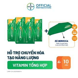 Bộ 4 Viên sủi bổ sung Vitamin Berocca Performance Mango 10 Viên / Tuýp