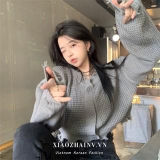 [Mã FATREND18 giảm tới 30k đơn 99k] Áo khoác cardigan Xiaozhainv dệt kim tay dài dáng ngắn thời trang cho nữ