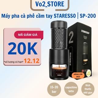 Máy pha cà phê Staresso cầm tay mini Basic SP-200 espresso du lịch, cắm trại campout áp suất cao Bản 2022 - vo2_store