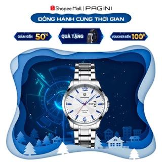 Đồng Hồ Nam Pagini PA5533 dây thép đúc không gỉ cao cấp chống xước chống nước sang trọng.