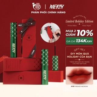 [Limited Holiday - DIY Edition] Son kem lì, siêu mịn Hàn Quốc Merzy The First Velvet Tint (V6 Green vỏ xanh, V16,V17)