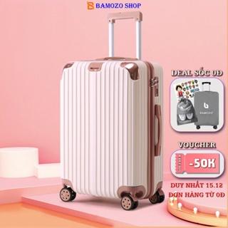 Vali Du Lịch Cao Cấp  Giá Rẻ Bền Đẹp Size 20 Size 24 Inch Nhựa Chống Va Đập Trầy Xước Bảo Hành 5 Năm Bamozo 8809