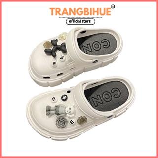 (Tặng kèm Sticker 3D) Dép bánh mì nam nữ Cross tặng kèm Sticker dễ thương bản cao cấp đế 4cm.