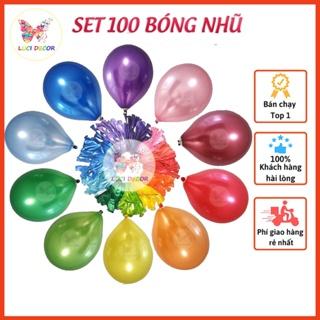 Sỉ 100 bong bóng nhũ size lớn 10 inch - bong bóng trang trí sinh nhật, đám cưới, thôi nôi, sự kiện