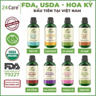 [Mã BMLT35 giảm đến 35K] Tinh dầu Sả Chanh 24Care 100ml/ chai - xông thơm phòng, khử mùi, kháng khuẩn