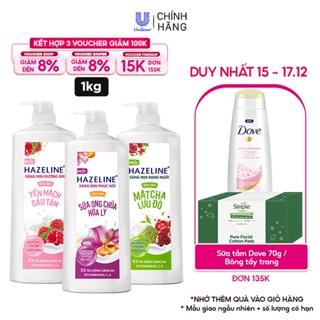 Sữa tắm dưỡng thể thiên nhiên trắng sáng da Hazeline 1kg