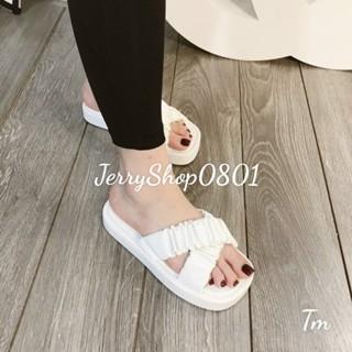 Dép nữ QUAI CHÉO NHÚN BÈO da mềm đế xuồng cao 2p mẫu mới siêu xinh