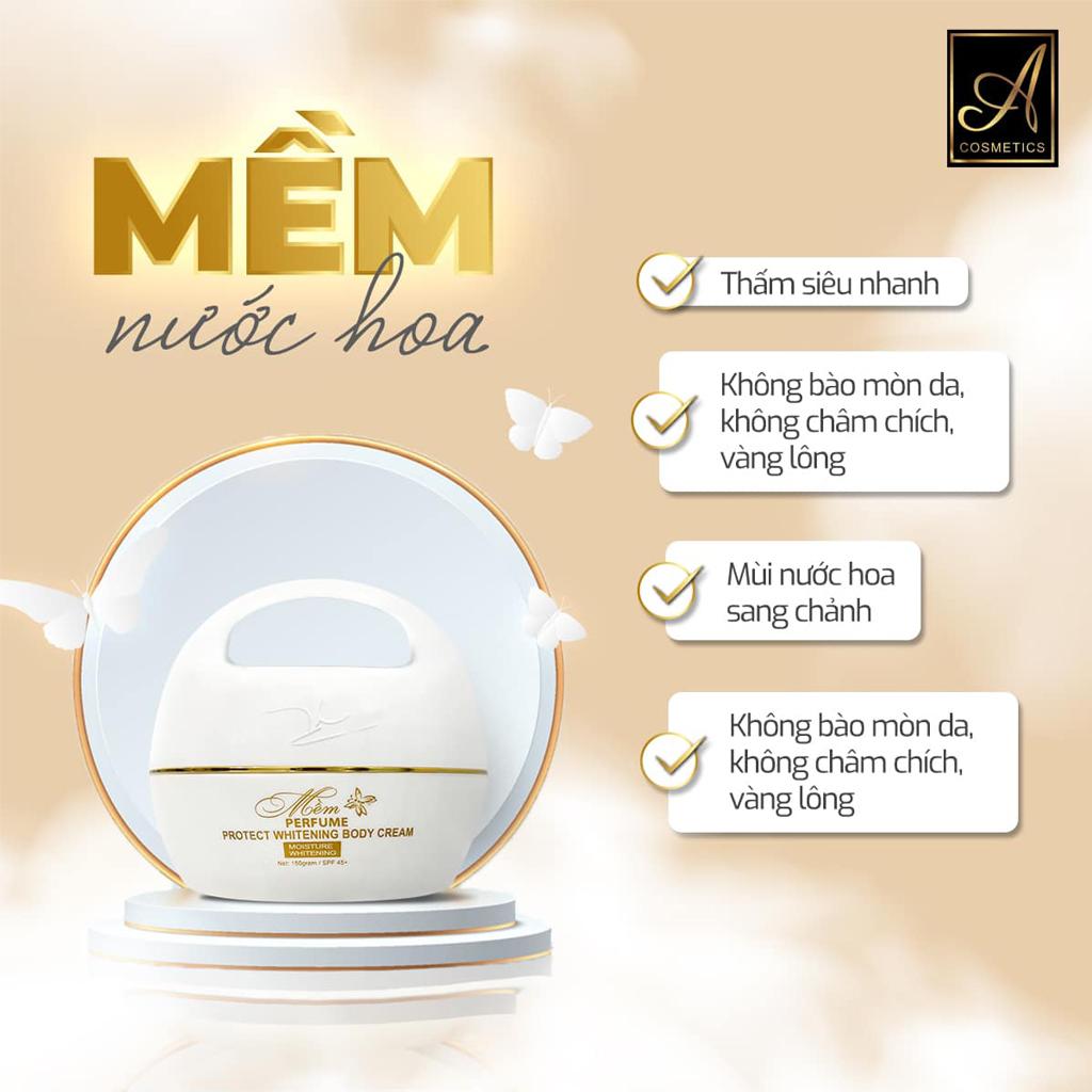 Những thành phần chính có trong kem body mềm nước hoa là gì?
