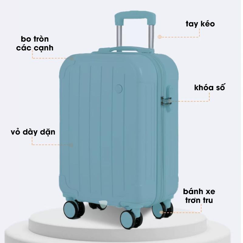 Màu sắc và kiểu dáng của vali kéo du lịch size như thế nào?