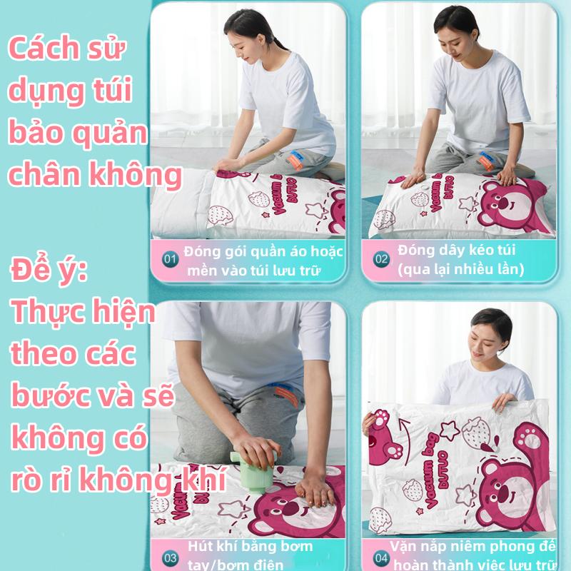 Kích thước của túi đựng quần áo chăn màn như thế nào?