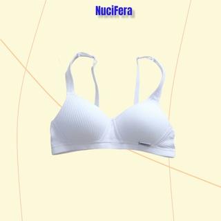 Áo lót ngực nữ sinh không gọng Pastel mút mỏng chất cotton cài sau AL35 NuciFera