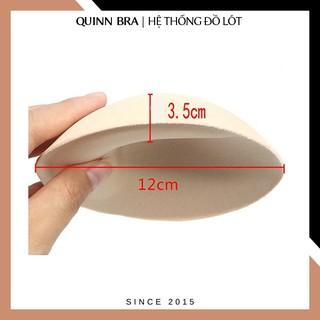 Set 2 Miếng Đệm Mút Độn Ngực (loại 1 dày 3.5cm) hình tròn siêu đẩy ti QUINN BRA - Xốp lót áo bra nâng ngực tạo khe